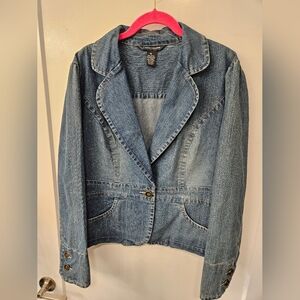NWOT - French Cuff Heavy Denim Jacket - Size XL